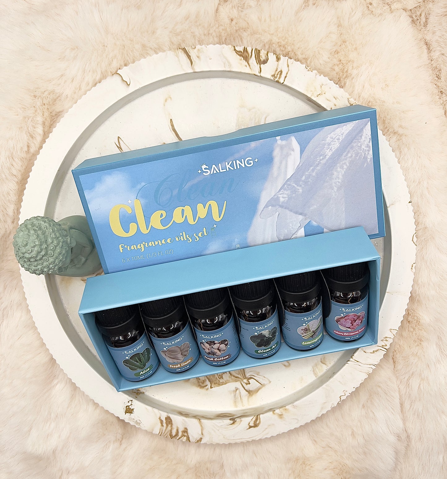 Duftöl-Set „Clean“ von Salking – 6×10 ml Premium Raumdüfte für Diffuser