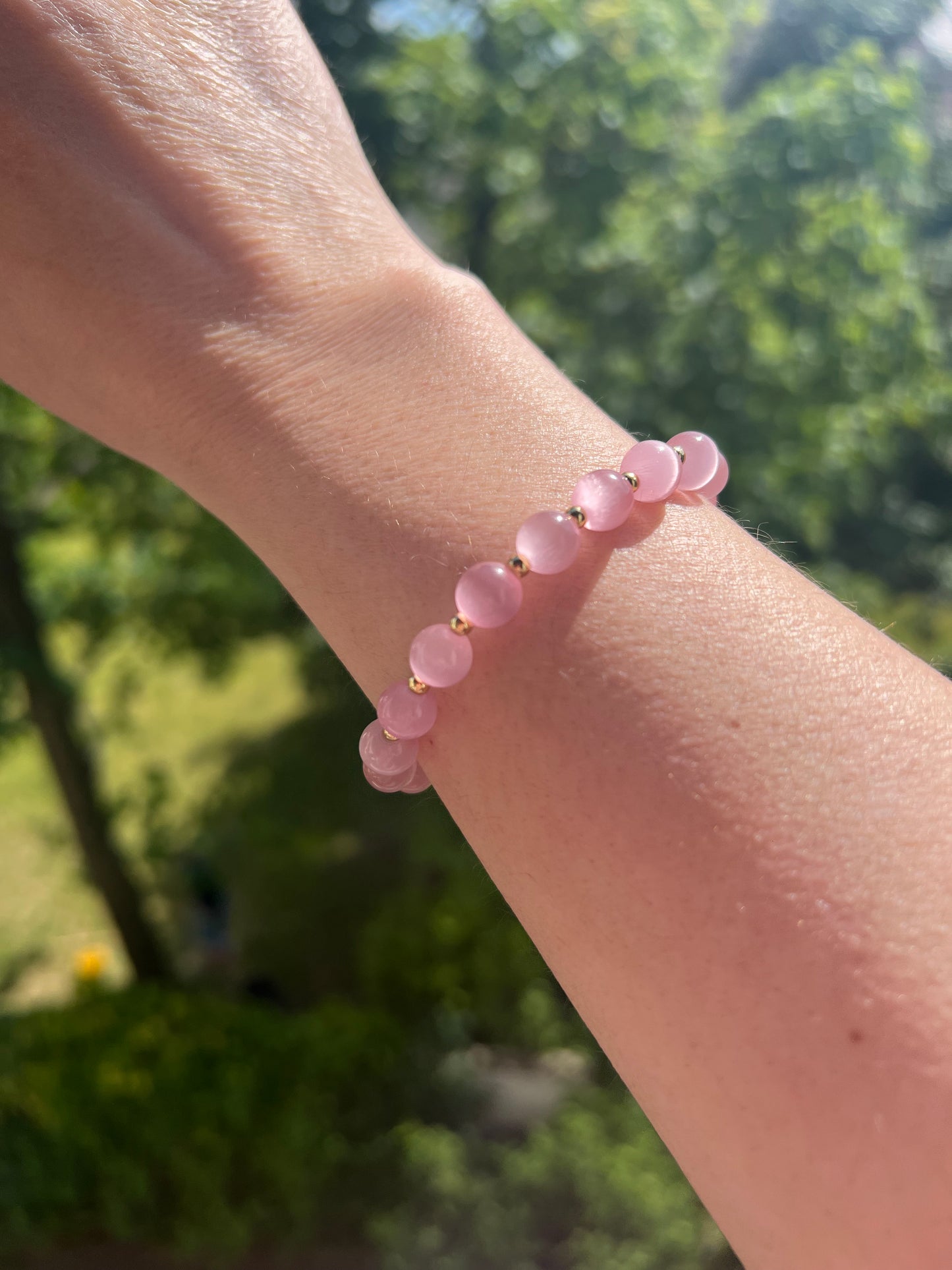 Katzenauge Armbänder - Schimmernde Farbvielfalt in AAA - Qualität/ Rosa, Beige, Lila, Silber & Edelstahl - vergoldet