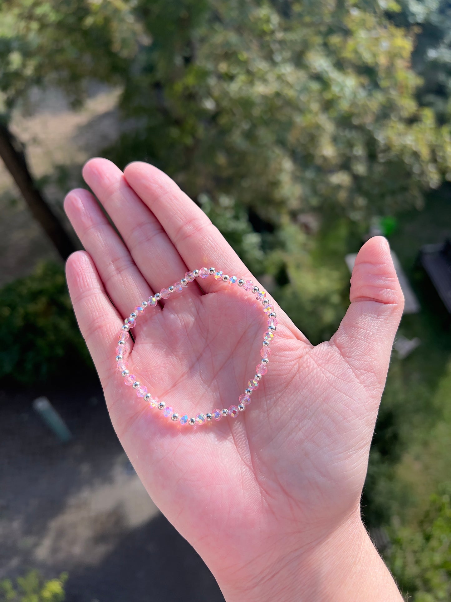 Armband aus facettiertem österreichischen Kristall in Rosé – 4 mm, wahlweise pur, mit 925er Silber oder vergoldetem Edelstahl