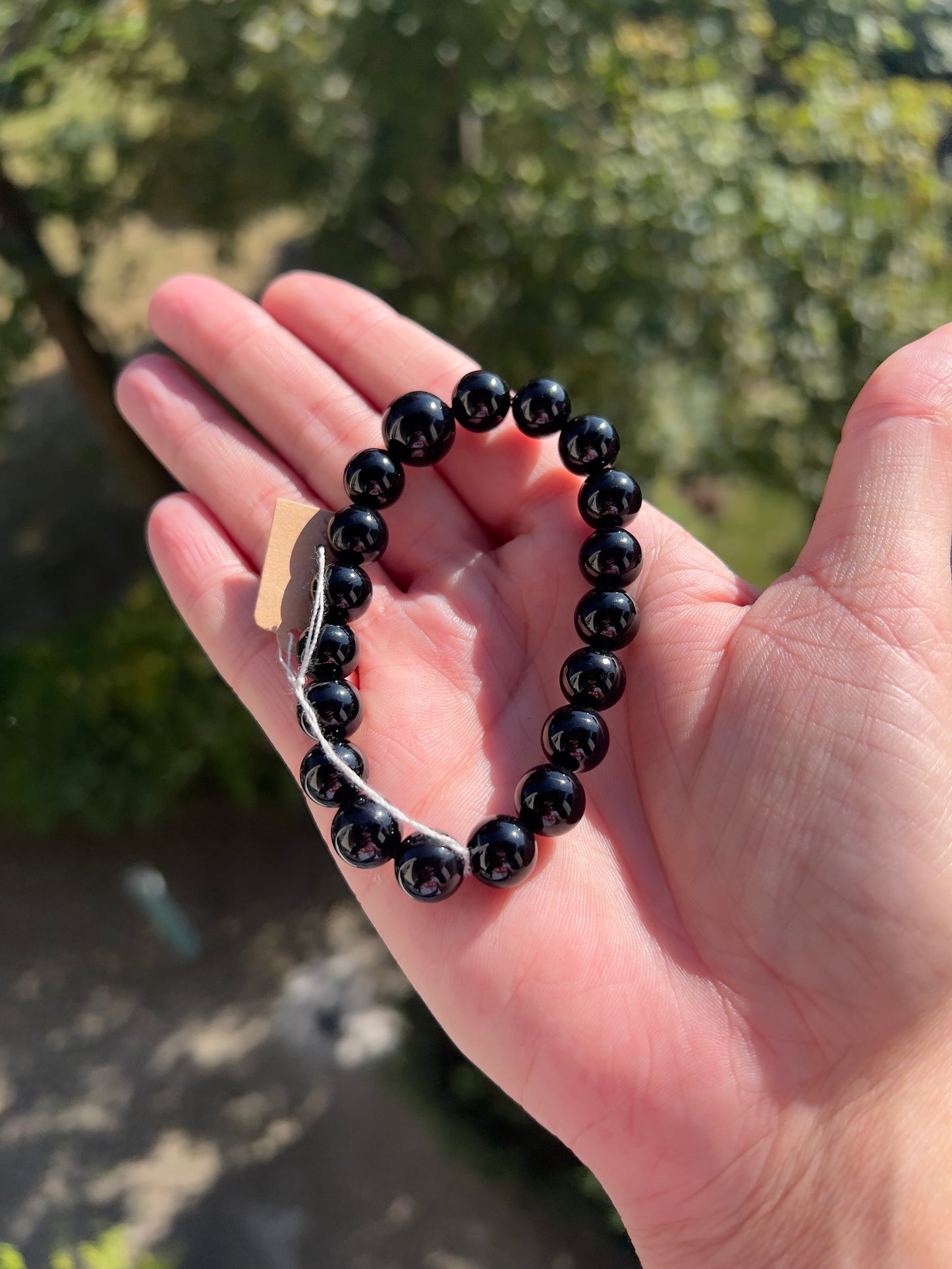 Schwarzer Turmalin Armband – 10 mm – Starker Schutz & Erdung