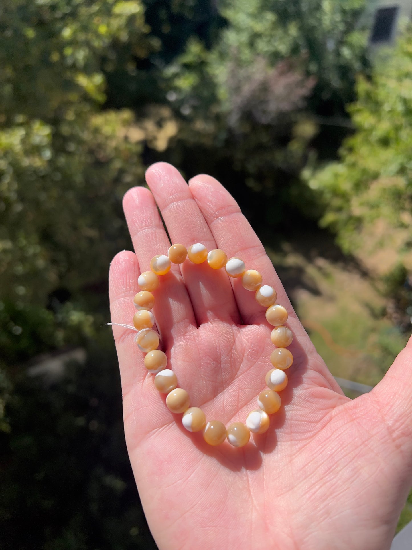 Margarita Mondstein Armband – 8 mm | Mit silbernem Schimmer für Intuition & innere Balance