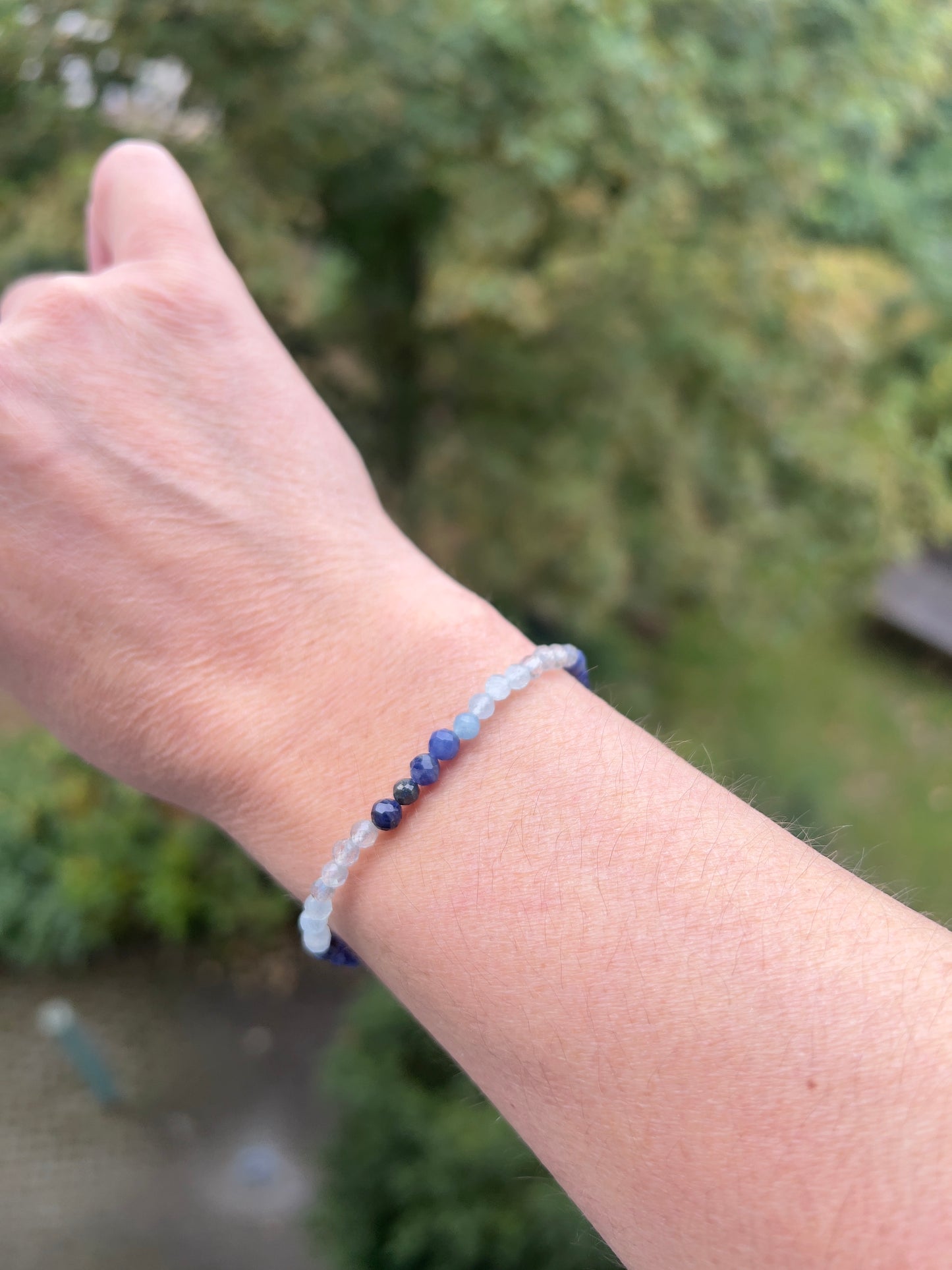 Seelenfarben-Armband – individuelles Unikat nach deiner persönlichen Berechnung (Beispiel: Katharina Klee, facettierte 4 mm Perlen)