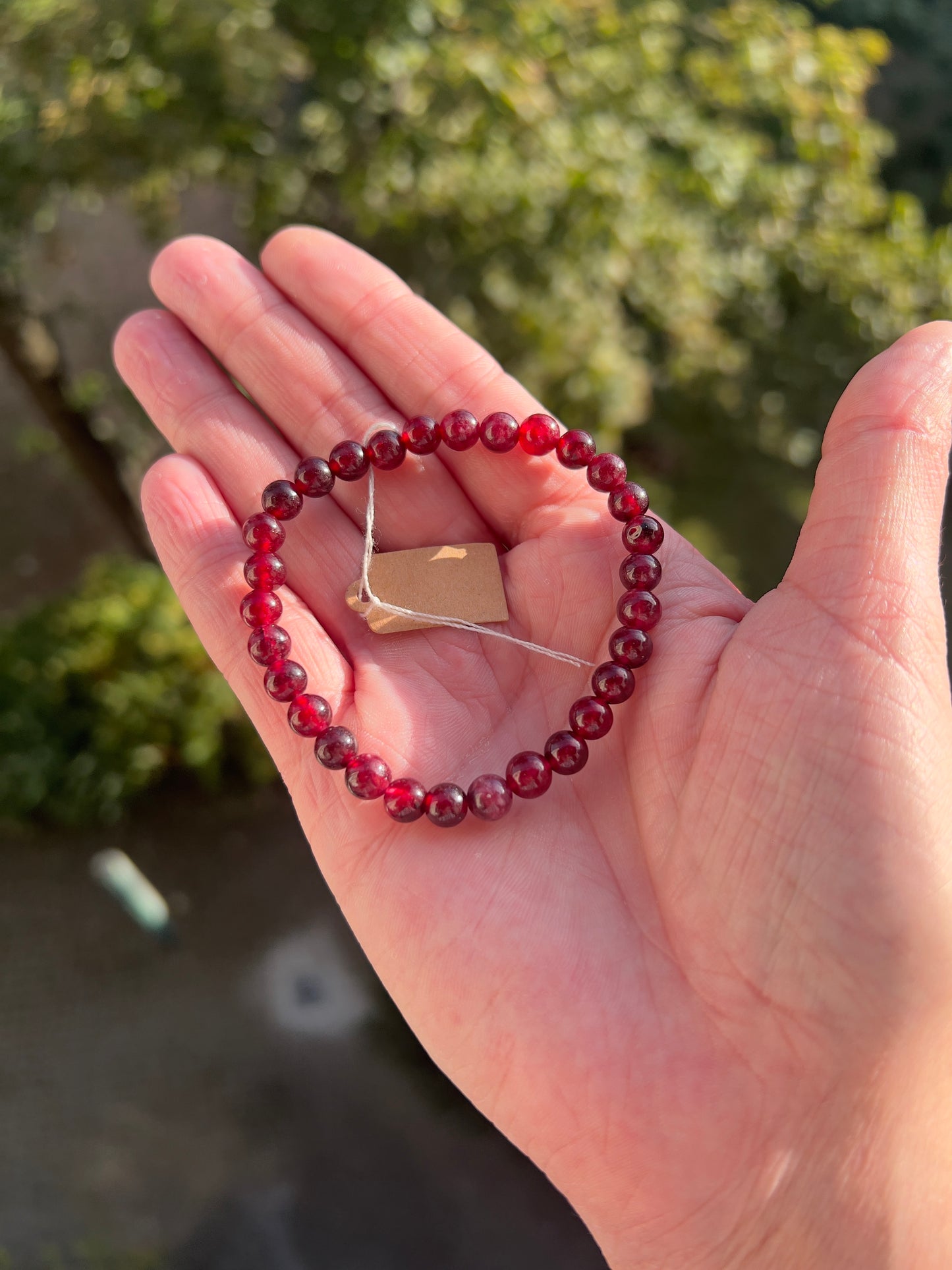 ✨ Granat Armband – Kraft & Leidenschaft (6 mm) ✨