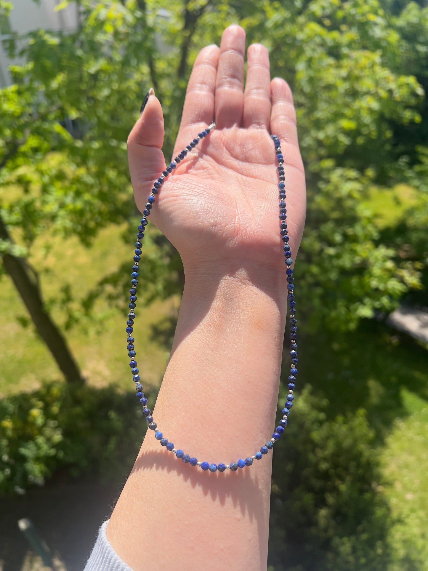 Facettierte Lapislazuli - Kette 4mm - Wahrheit, Weisheit & königliche Kraft