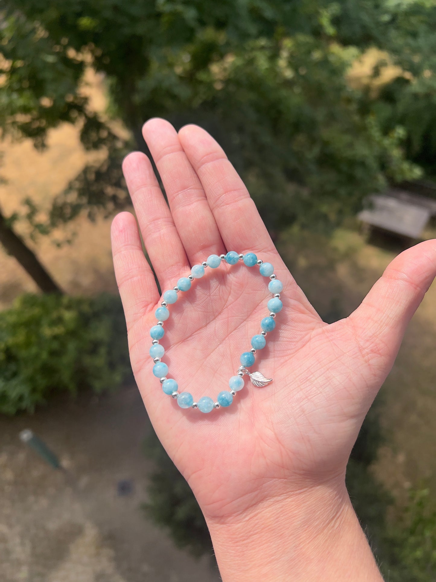 Engelsflügel der Leichtigkeit - Larimar & 925 Silber / Einzelstück