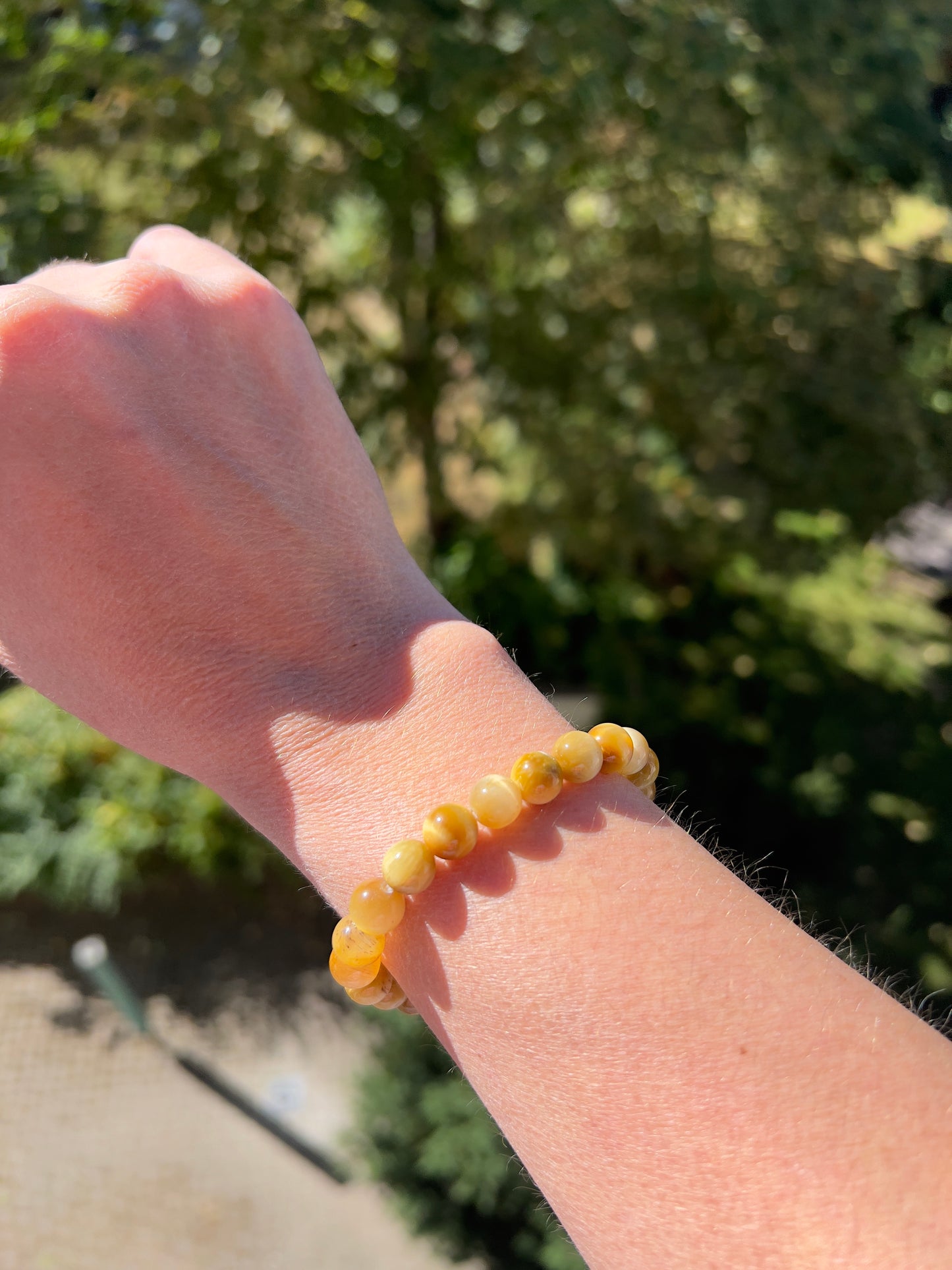 Armband – Goldenes Tigerauge 8 mm runde Perlen (elastisch, handgefertigt)