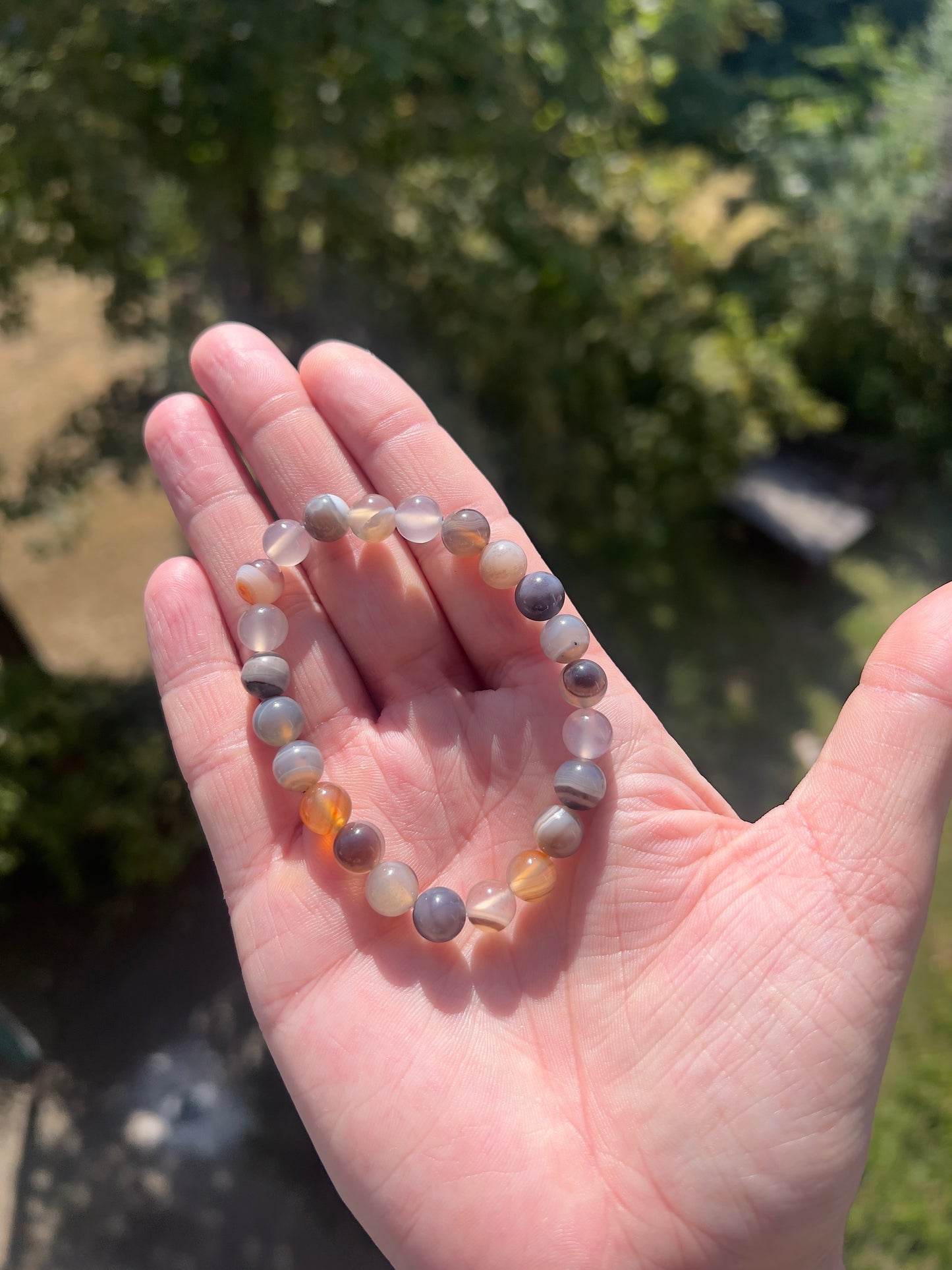 Botswana Achat Armband – 8 mm AAA-Qualität – Schutz, Gelassenheit & innere Balance