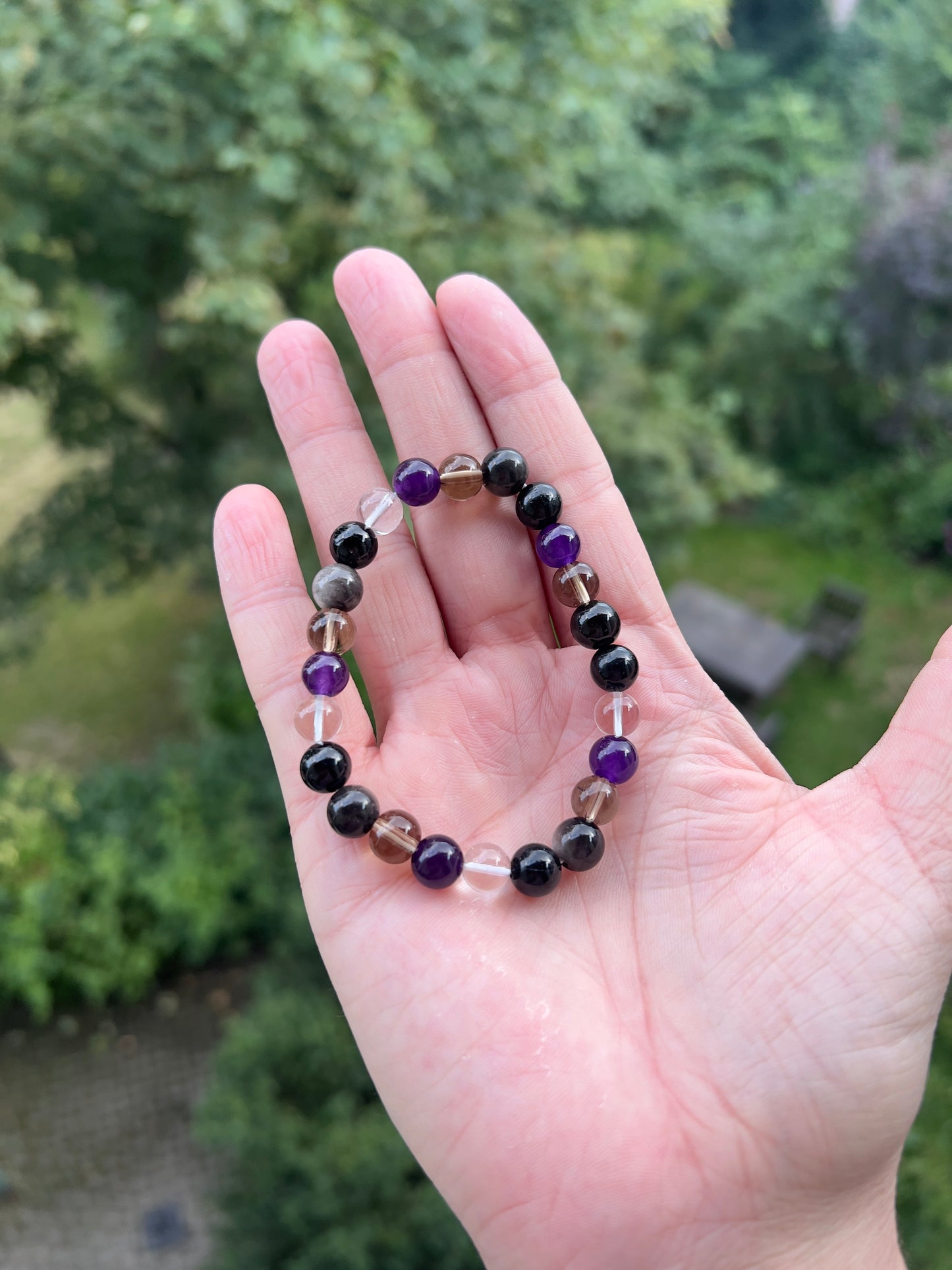 Themenarmband Schutz & energetische Reinigung - Abgrenzung, Erdung & energetische Klarheit