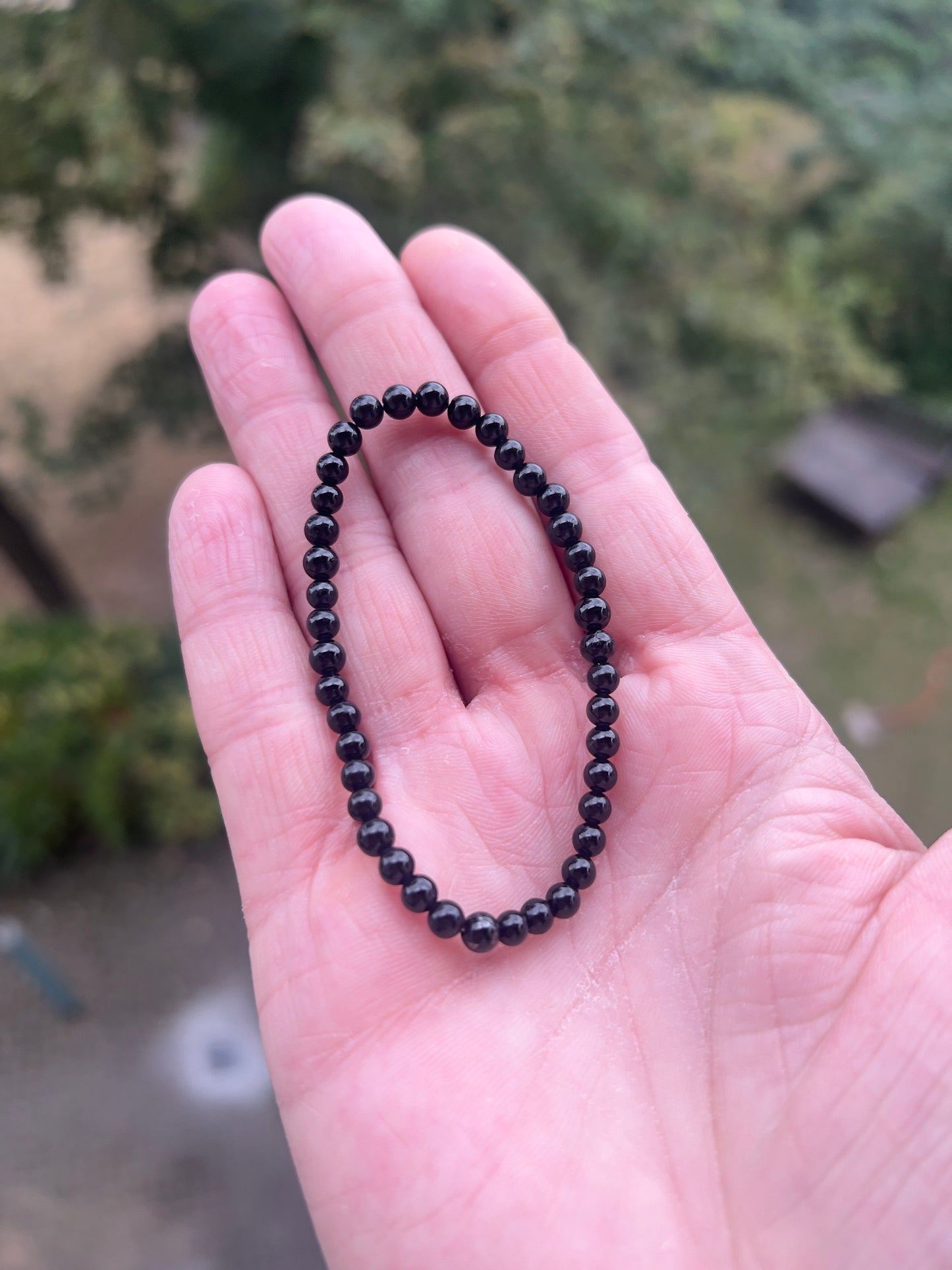 Schwarzer Achat-Armband 4 mm rund | Schutz, Stabilität & innere Ruhe