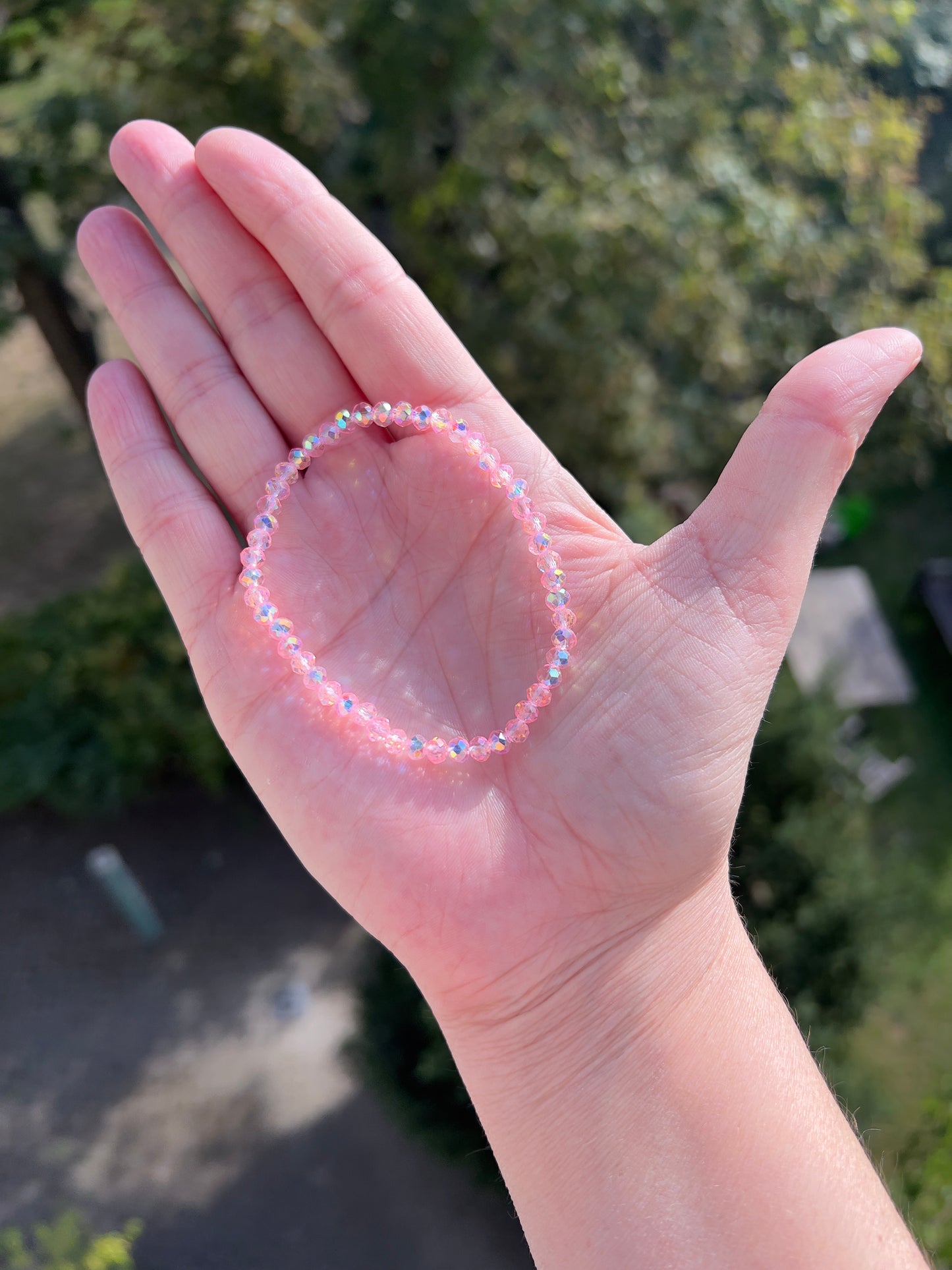 Armband aus facettiertem österreichischen Kristall in Rosé – 4 mm, wahlweise pur, mit 925er Silber oder vergoldetem Edelstahl