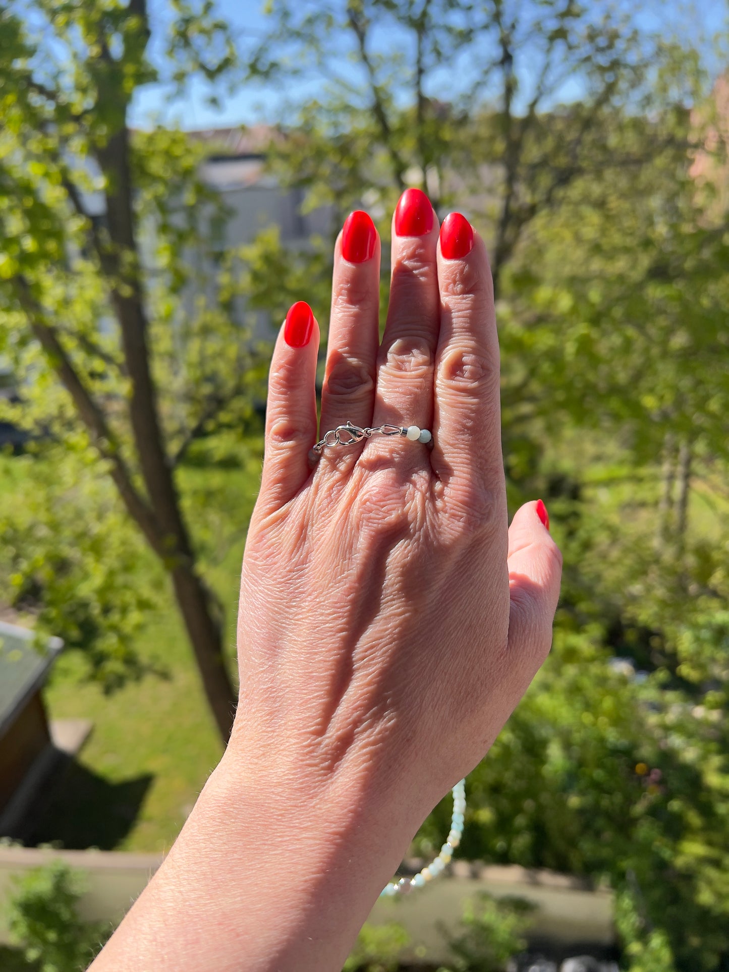 Kette „Ruhe & Ausgleich“ – Amazonit 4 mm facettiert mit 925 Silber | ca. 49 cm