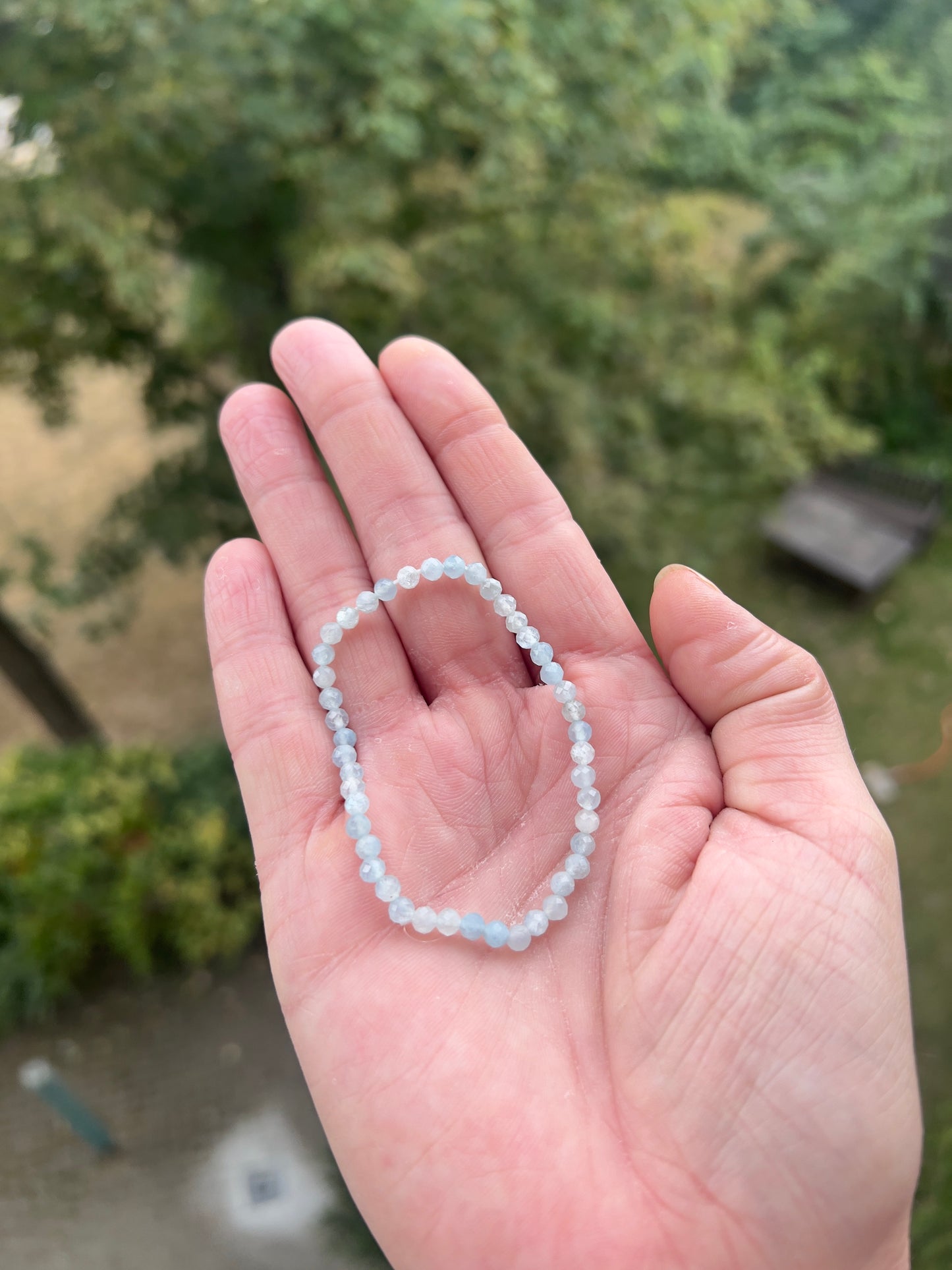 Aquamarin-Armband 4 mm facettiert | Klarheit, Ruhe & innere Stärke