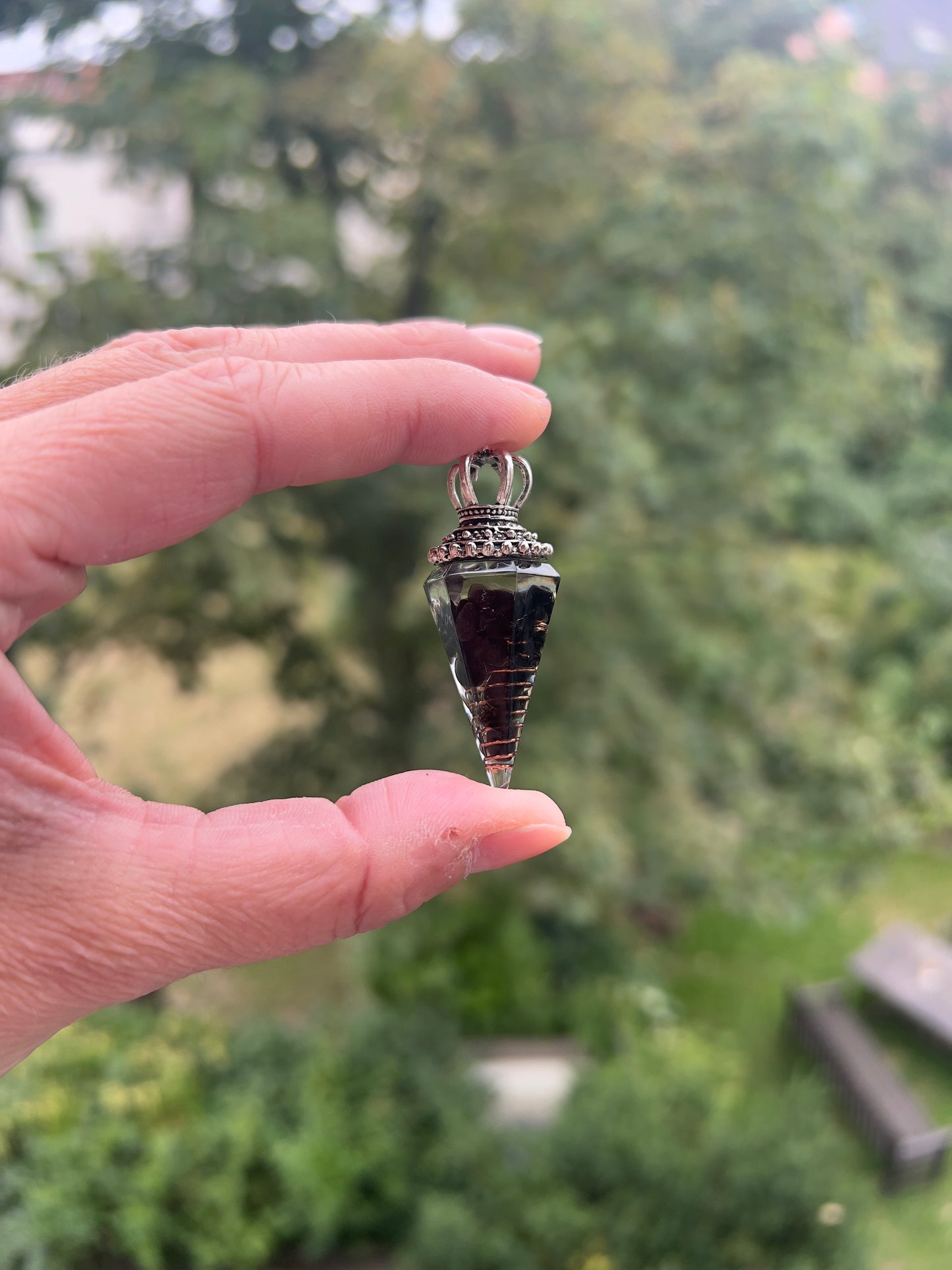 Obsidian Pendel mit Kette - Schutz & klare Antworten ( 10g ohne Kette )