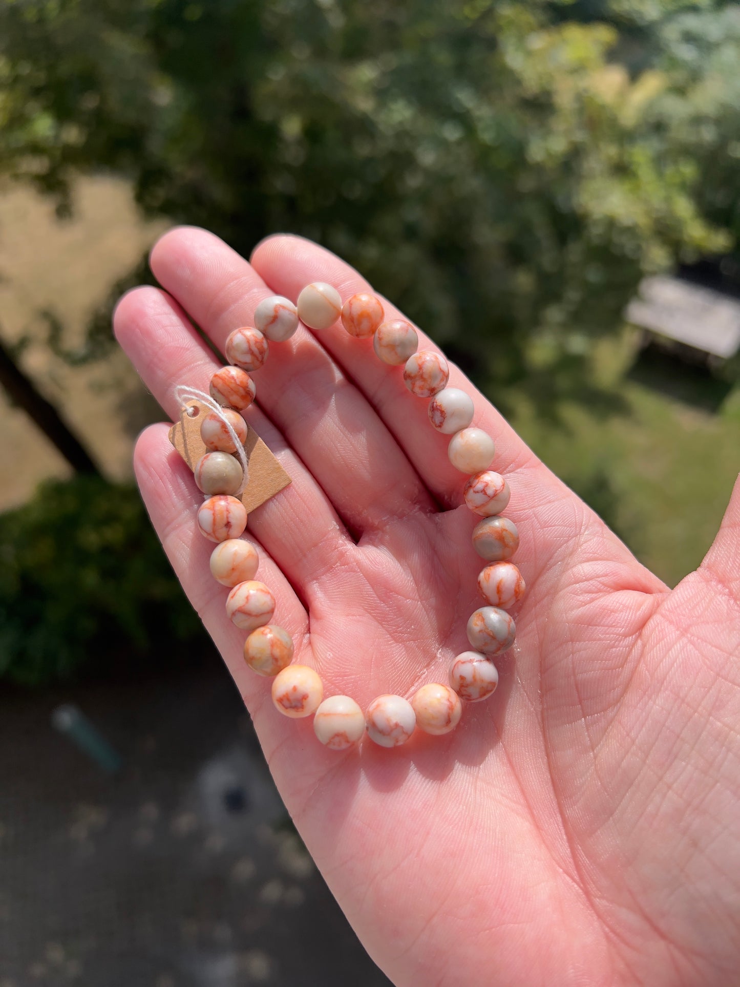 Gelassenheit & Erdung – Armband mit Rosa Zebra Jaspis (8 mm)