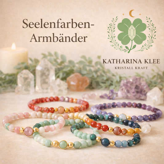 Seelenfarben-Armband – individuelles Unikat nach deiner persönlichen Berechnung (Beispiel: Katharina Klee, facettierte 4 mm Perlen)