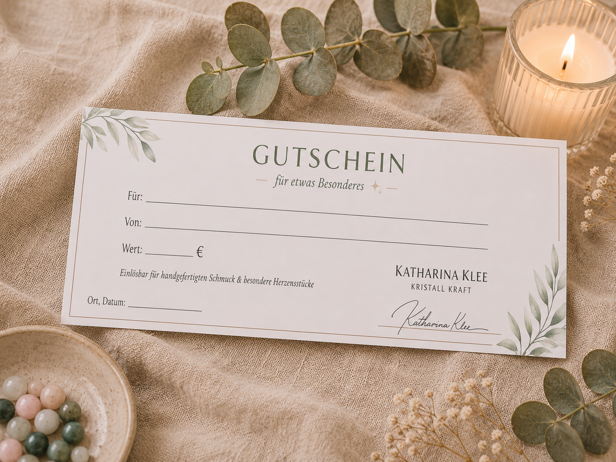Katharina Klee Kristall Kraft Geschenkgutschein – Freude verschenken