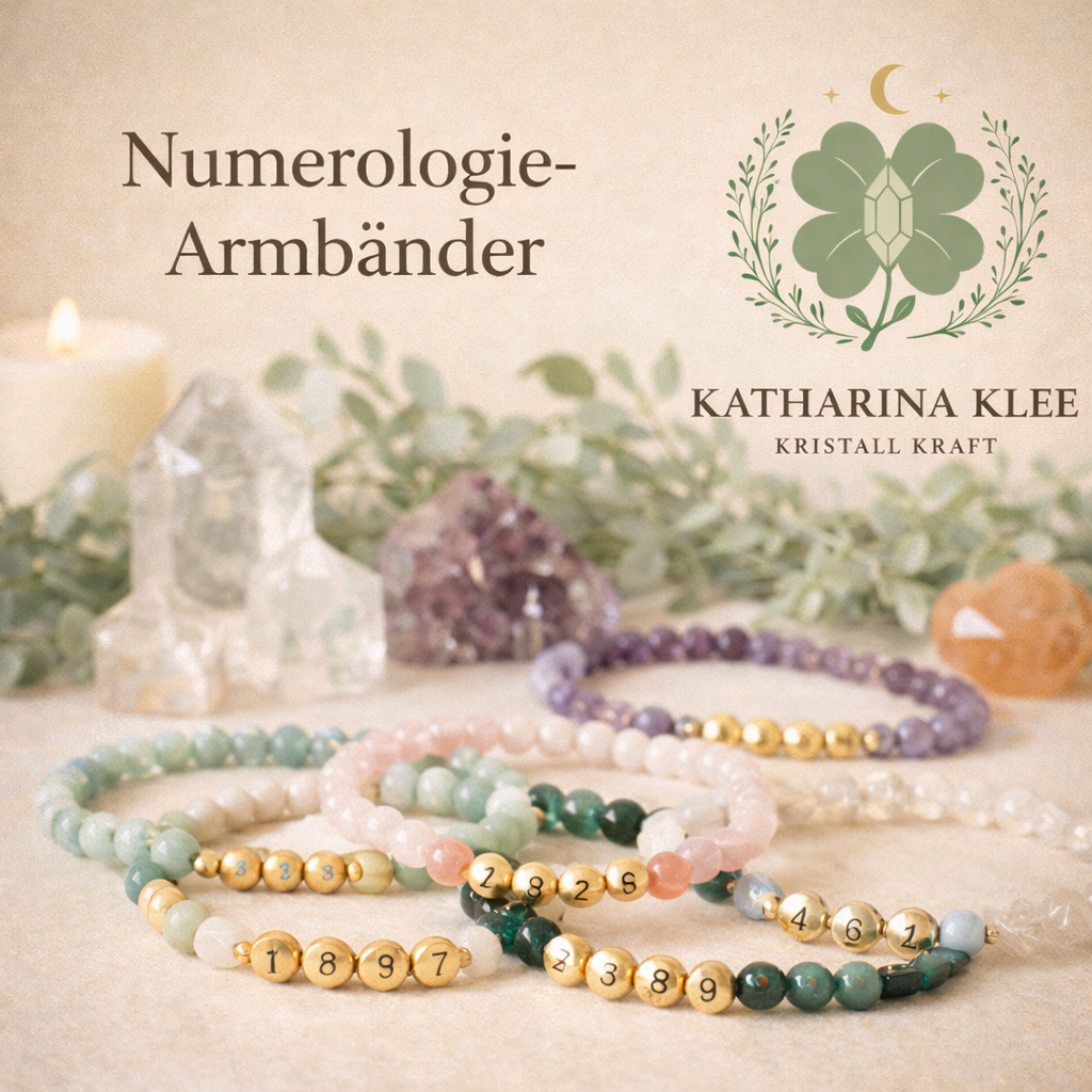Wunsch-Numerologie-Armband – individuell nach deinem Geburtsdatum mit Extras, 8mm