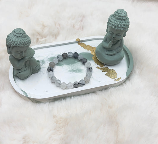 Armband „Turmalin in Quarz“ – Schutz & innere Balance (8 mm)