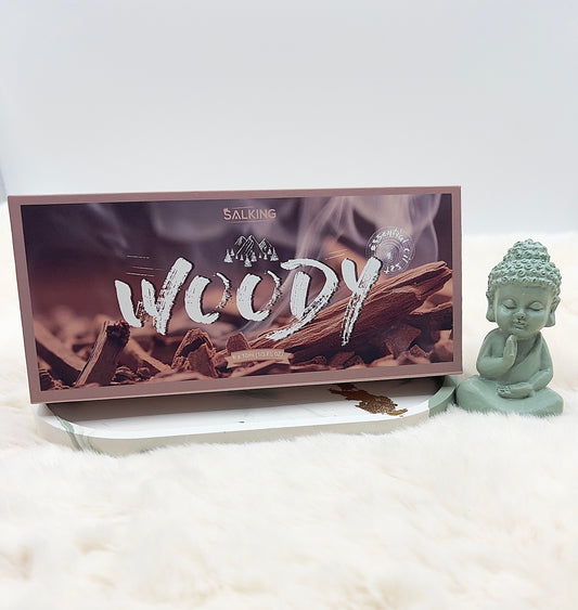 SALKING Duftöl-Set „WOODY“ – 6 x 10 ml ätherische Öle | Sandalwood, Cypress, Frankincense, Cedarwood, Teakwood & Patchouli