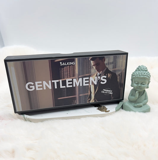 SALKING Duftöl-Set „GENTLEMEN’S“ – 6 x 10 ml ätherische Öle | Cedar, Bay Rum, Sandalwood, Tobacco Vanilla, Coffee & Teak