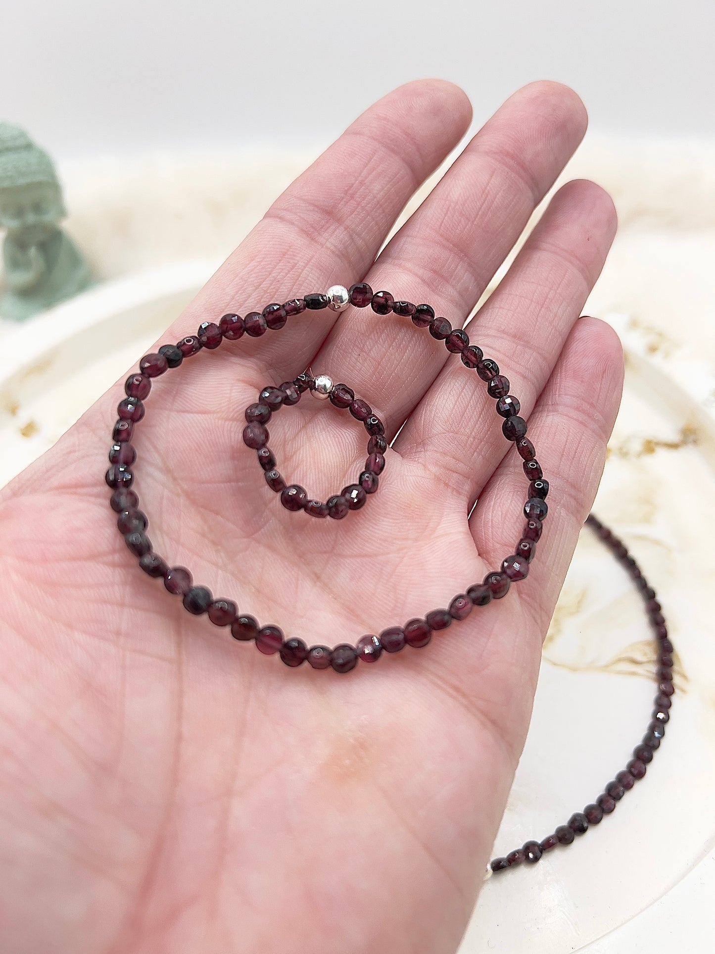 🎄 Adventstürchen 2 – Granat-Set „Feuer des Herzens“ | Facettiert | 925 Silber | 20% Advents-Rabatt | Limitiert