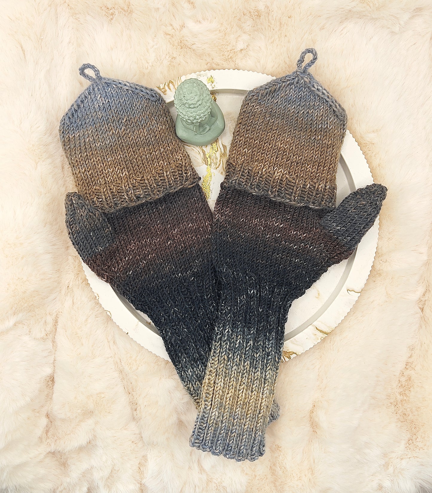 ✨ Adventstürchen 4 – Handgestrickter Merino-Handschuh mit Fingerkappe by KATHARINA KLEE Kristall Kraft