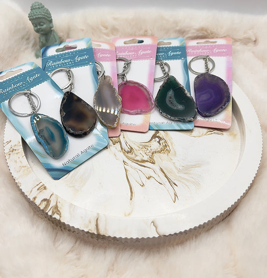 ⭐ Adventstürchen 6 – Rainbow Agate Schlüsselanhänger (verschiedene Farben) – heute 20% günstiger!