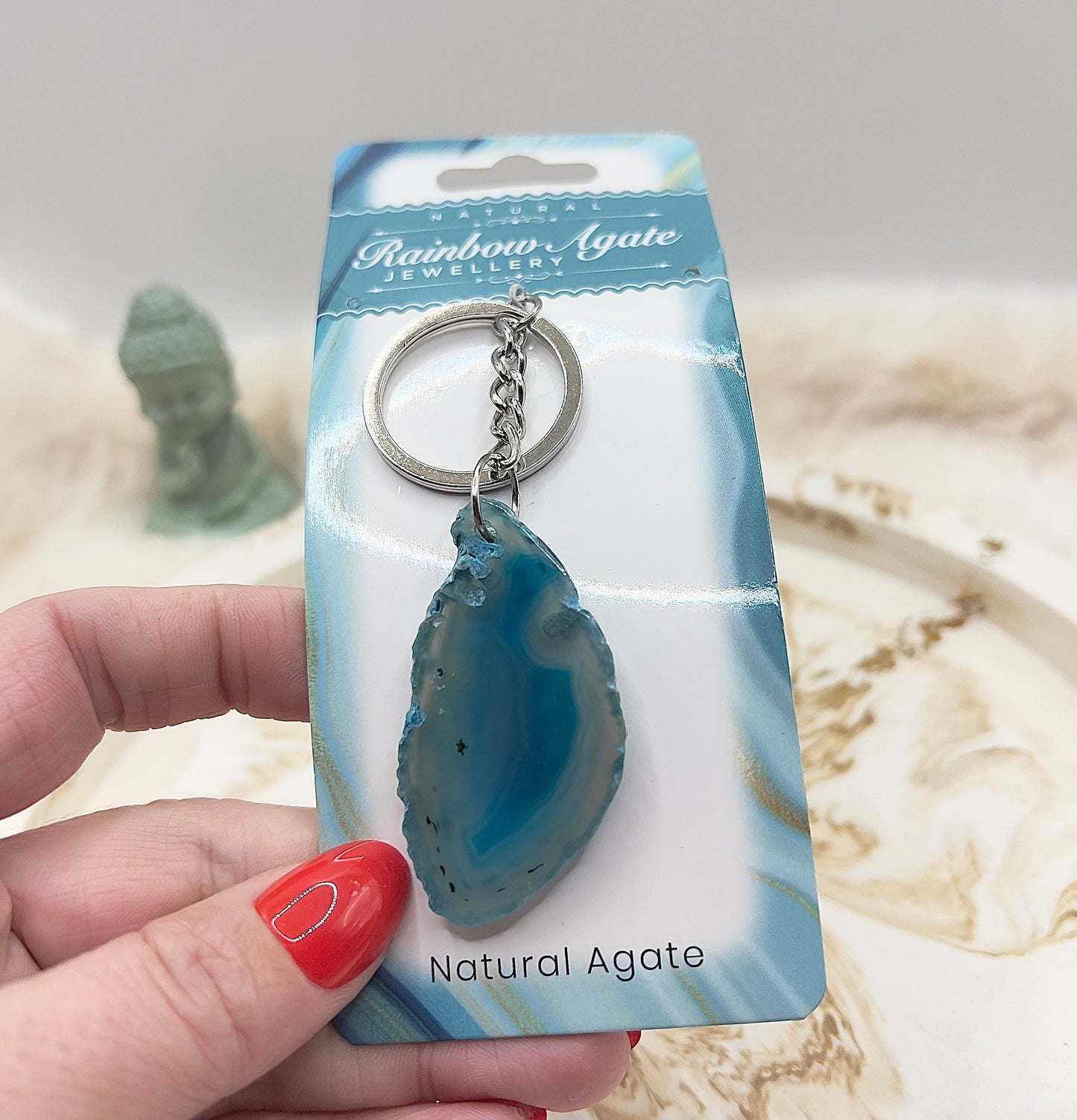 ⭐ Adventstürchen 6 – Rainbow Agate Schlüsselanhänger (verschiedene Farben) – heute 20% günstiger!