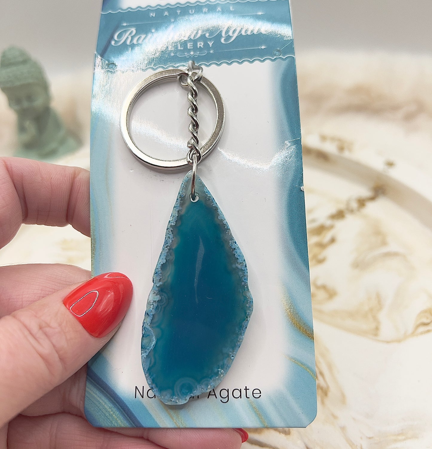 ⭐ Adventstürchen 6 – Rainbow Agate Schlüsselanhänger (verschiedene Farben) – heute 20% günstiger!