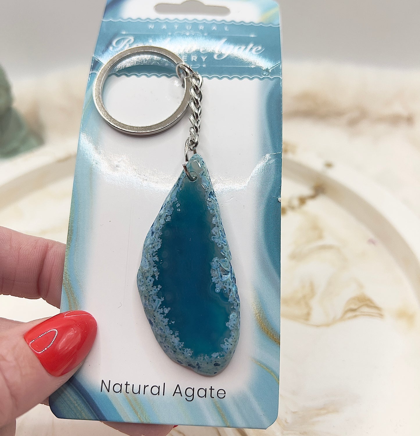 ⭐ Adventstürchen 6 – Rainbow Agate Schlüsselanhänger (verschiedene Farben) – heute 20% günstiger!