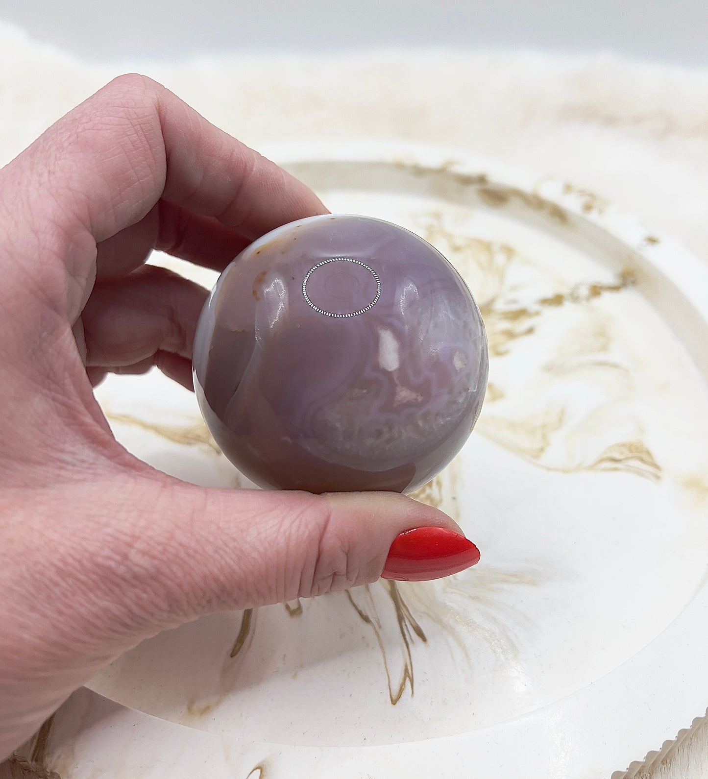 Achat-Kugel 274 g – Natur Schönheit mit einzigartiger Maserung | Erdung & Ruhe
