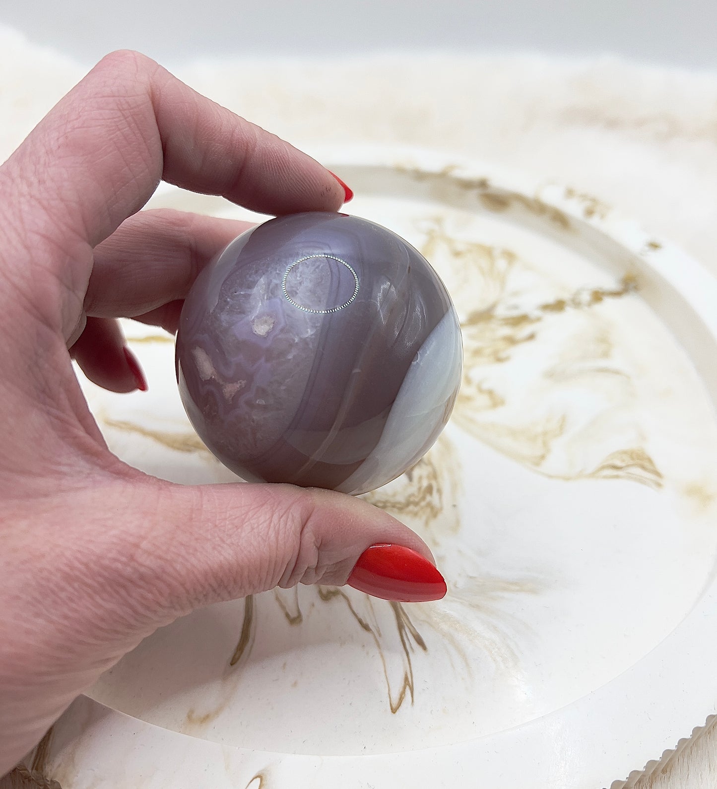 Achat-Kugel 274 g – Natur Schönheit mit einzigartiger Maserung | Erdung & Ruhe