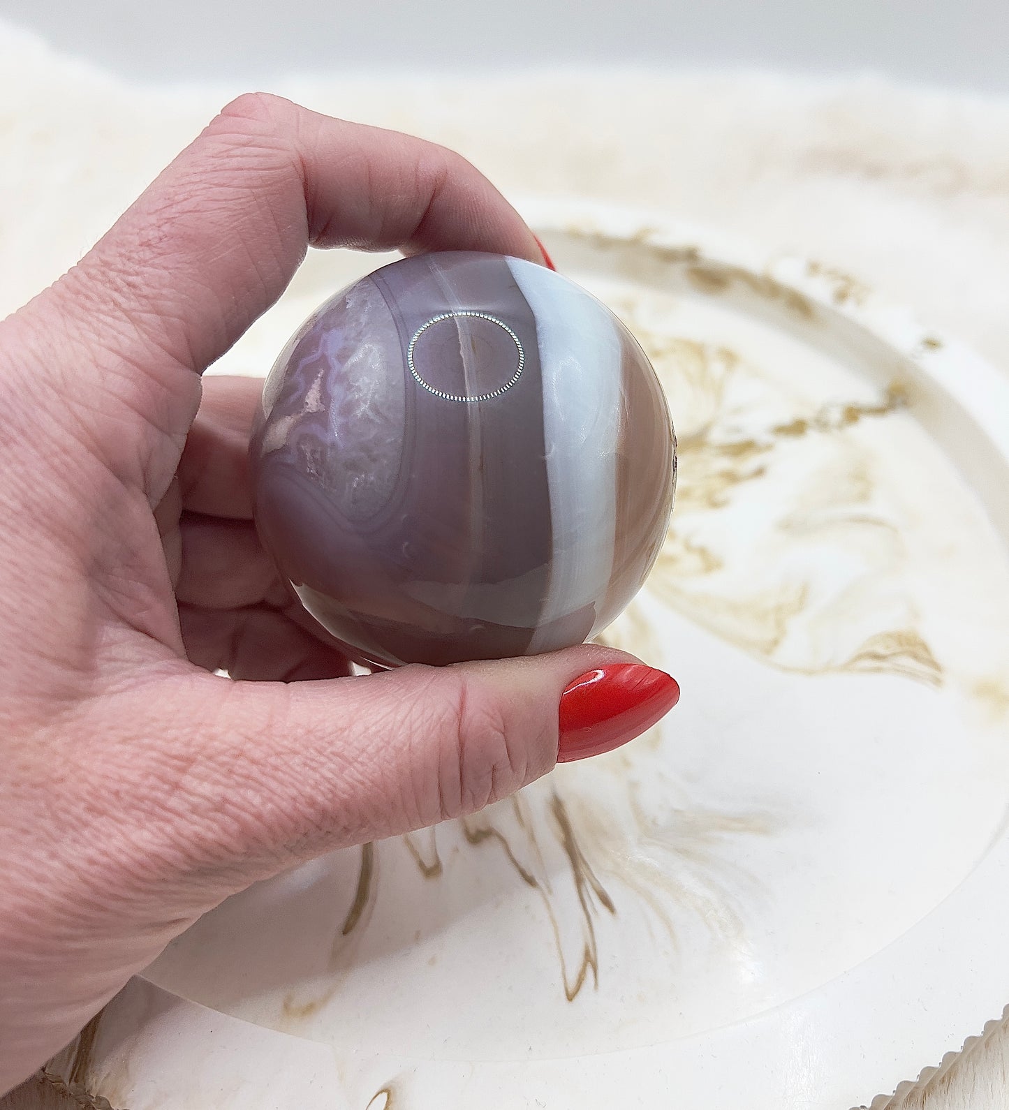 Achat-Kugel 274 g – Natur Schönheit mit einzigartiger Maserung | Erdung & Ruhe