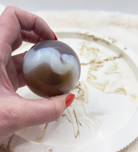Achat-Kugel 274 g – Natur Schönheit mit einzigartiger Maserung | Erdung & Ruhe
