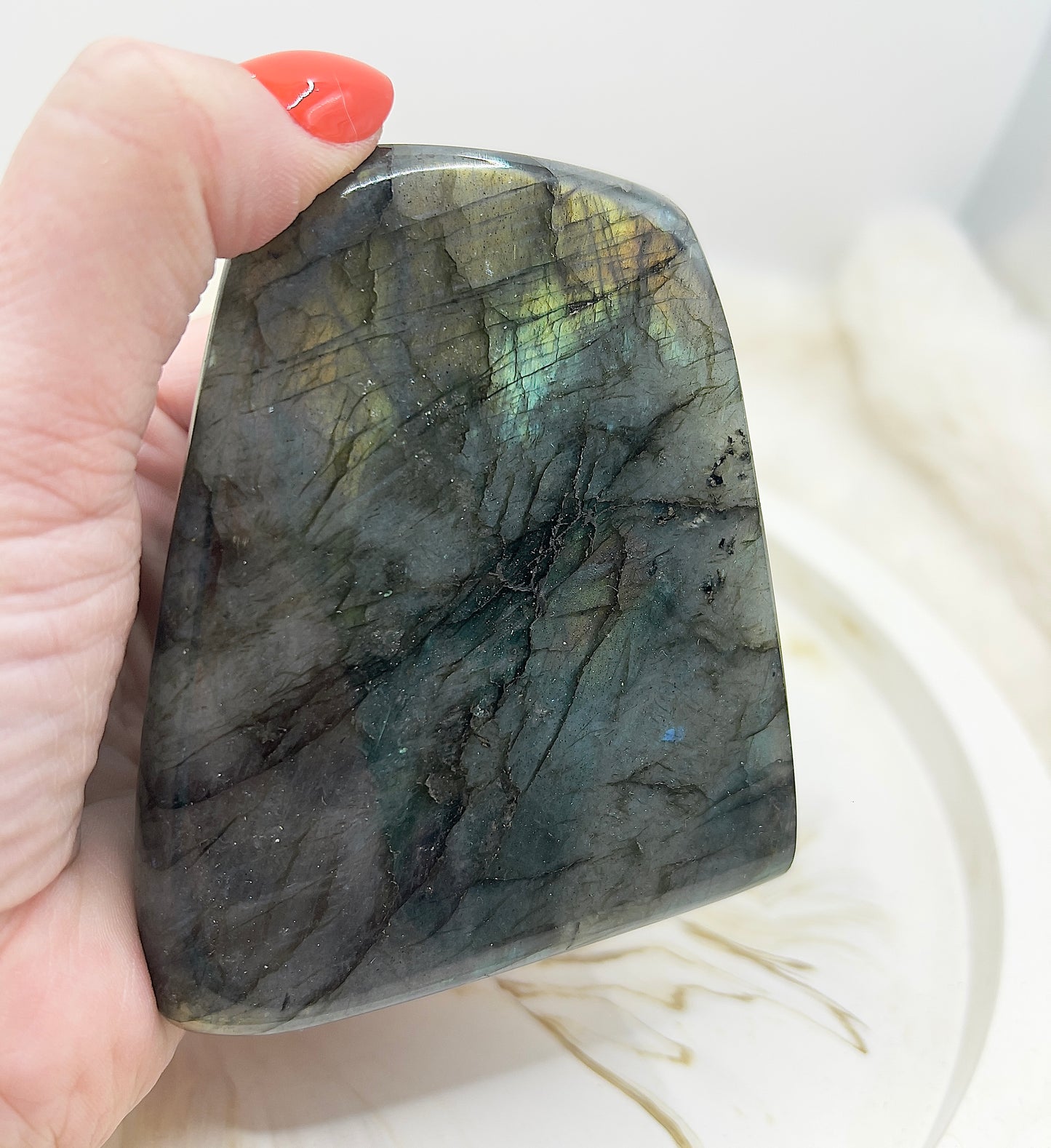 ✨ Labradorit Freiform – Multicolor Flash | 592 g