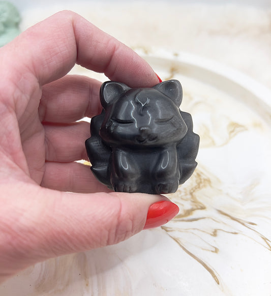 ✨ Obsidian KATZI – High Quality | Silberner Flash | 105 g