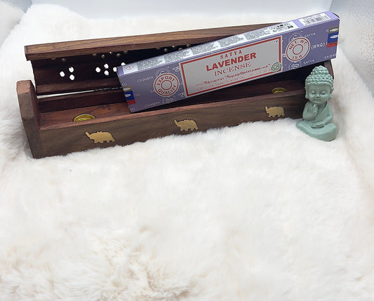 🎄 Adventstürchen 16 – Räucherbox aus Holz mit Lavendel-Räucherstäbchen