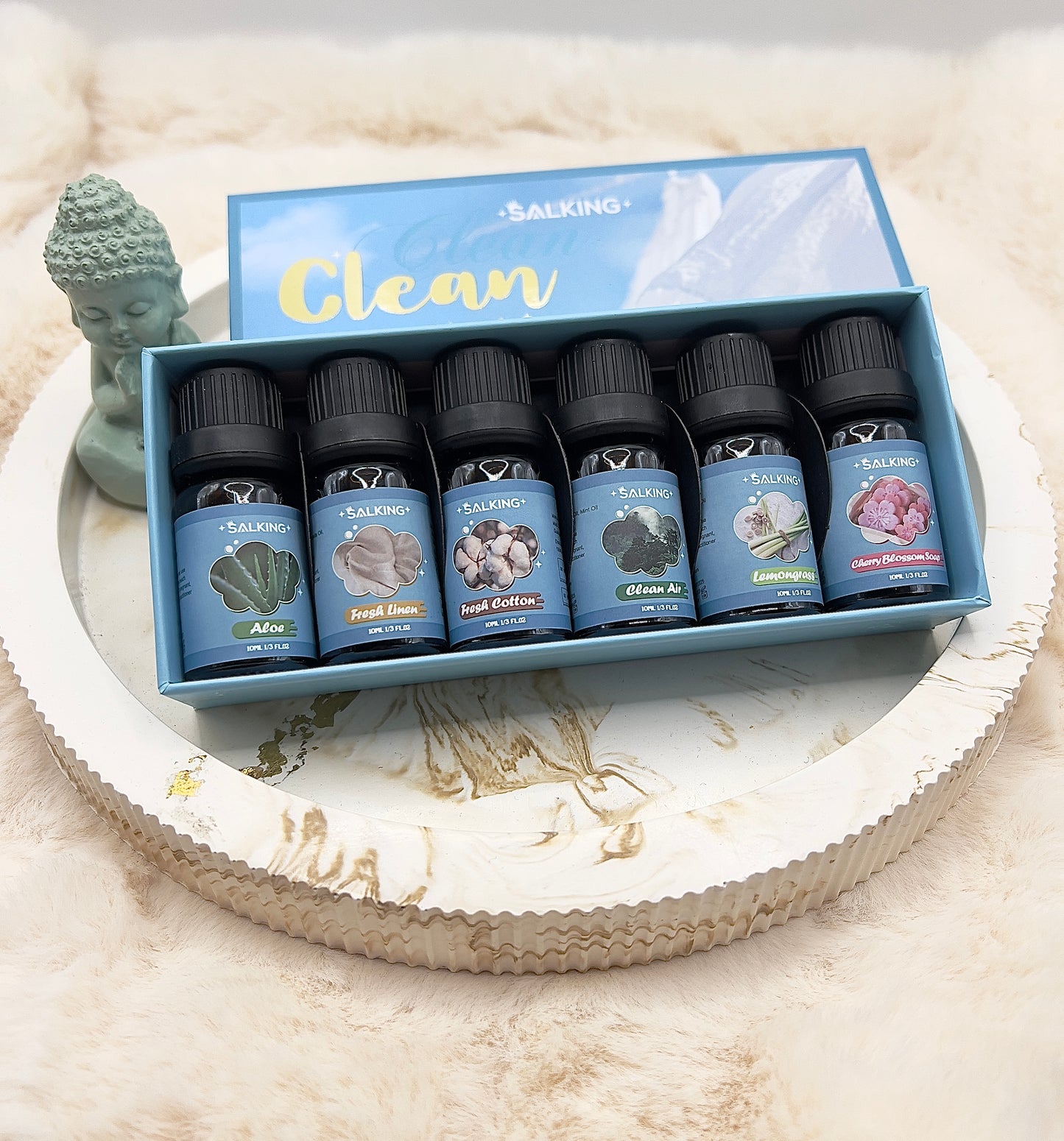 Duftöl-Set „Clean“ von Salking – 6×10 ml Premium Raumdüfte für Diffuser