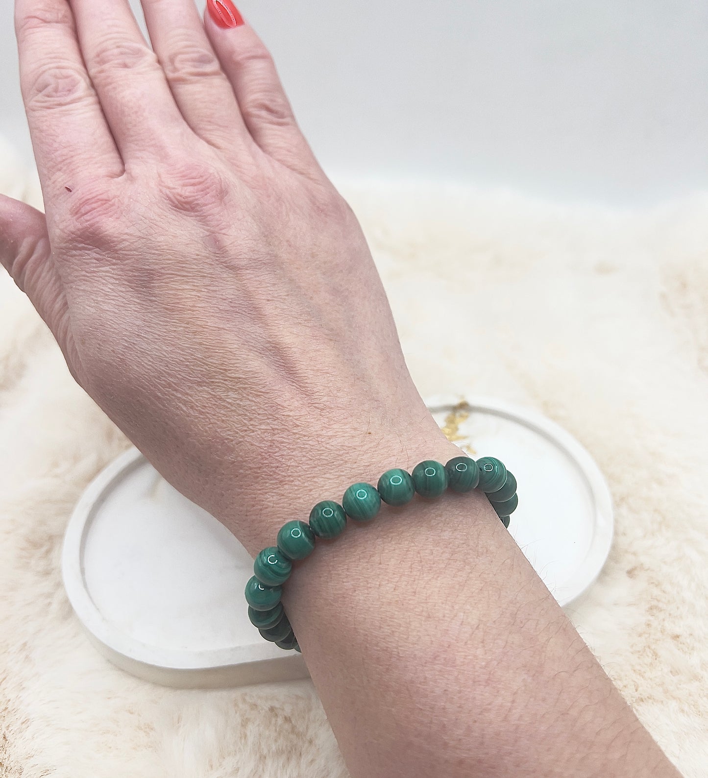 Malachit Armband – Symbol für Transformation & Schutz | kraftvoll & ausdrucksstark / 8mm / AAA Qualität