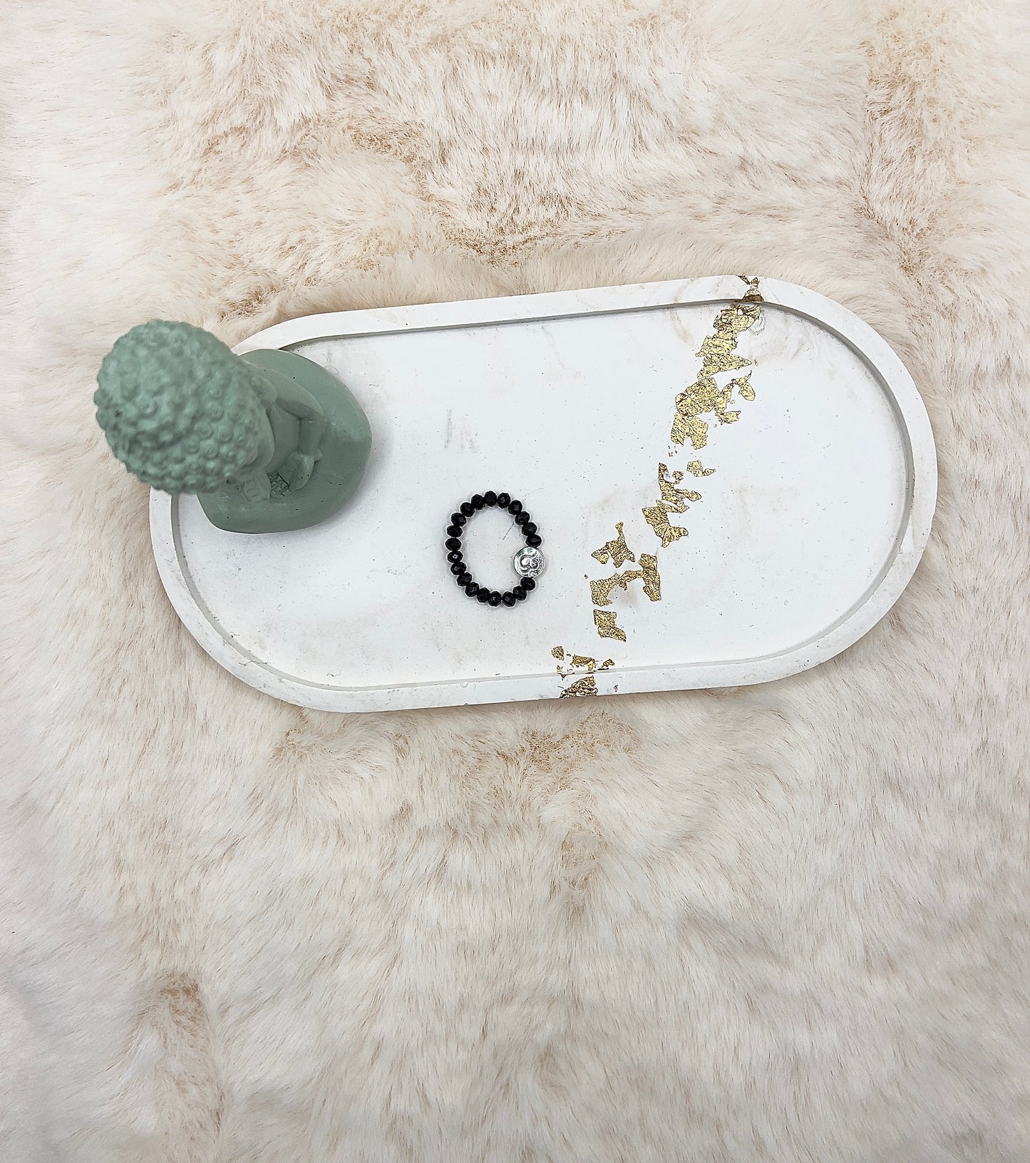 Facettierter Ring aus schwarzem Turmalin | 3,5 mm | Edelstahl silber Om