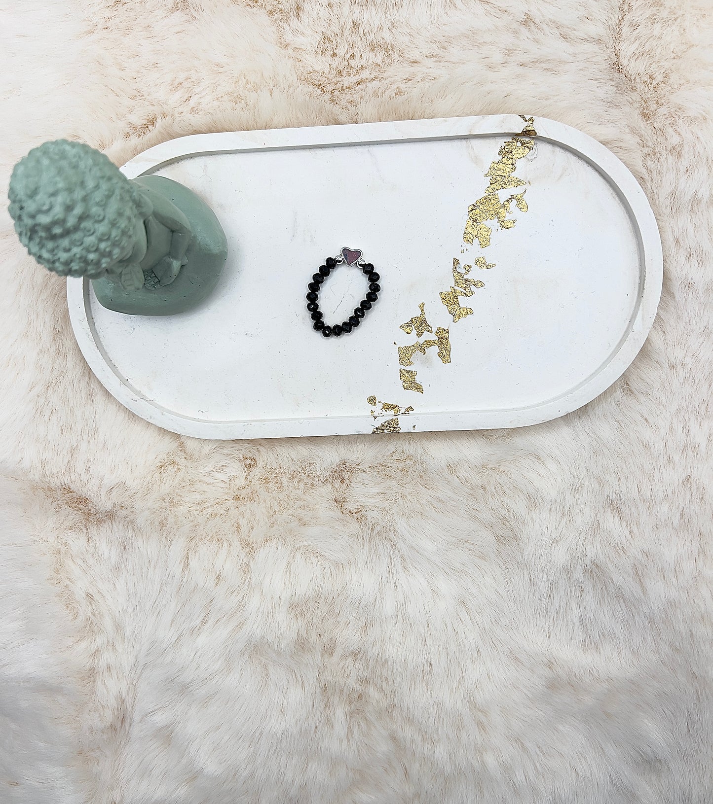 Edelsteinring Schwarzer Turmalin facettiert | 3,5 mm | Herz 925 Silber