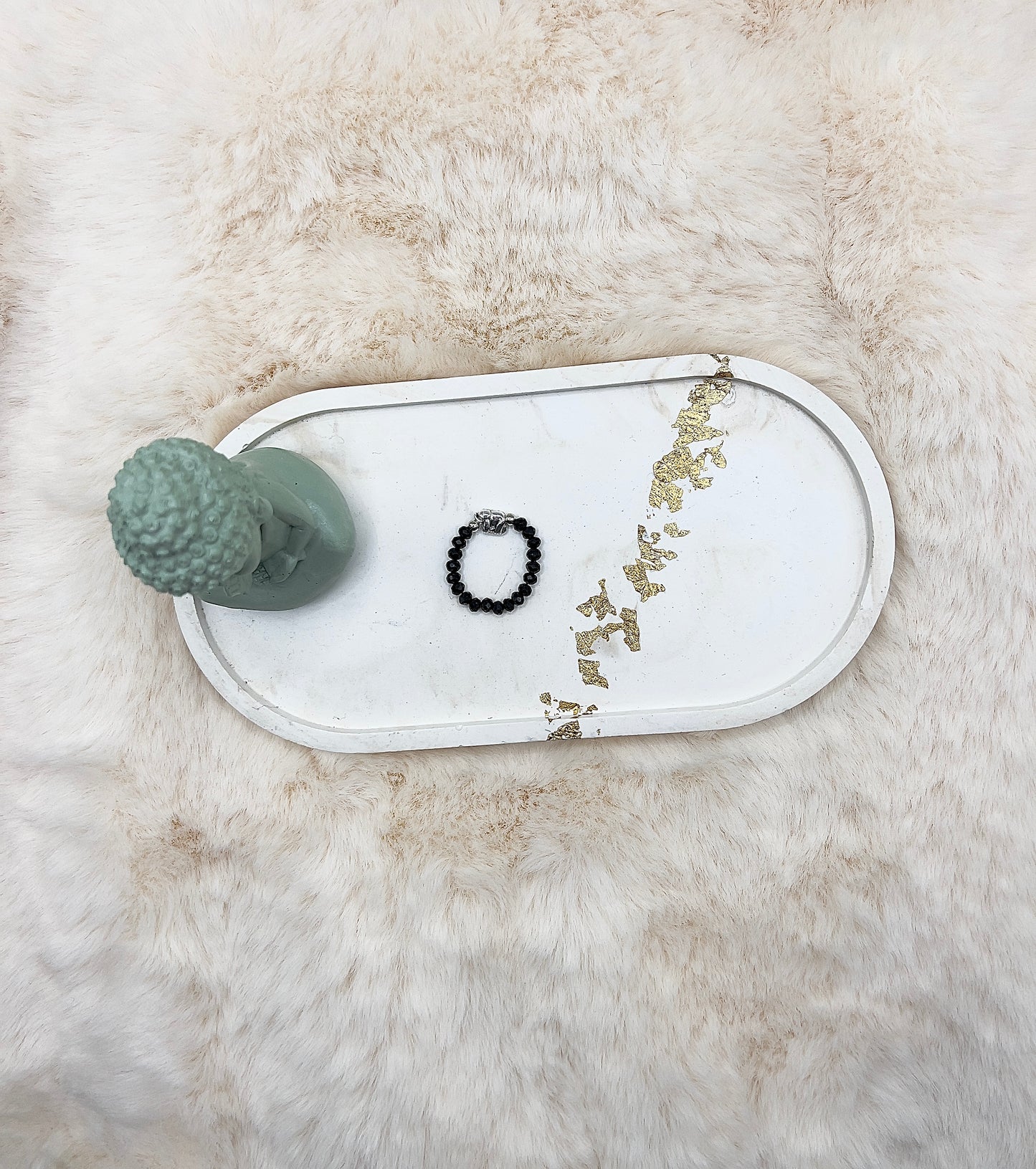 Edelsteinring Schwarzer Turmalin facettiert | 3,5 mm | Elefant | Edelstahl silber