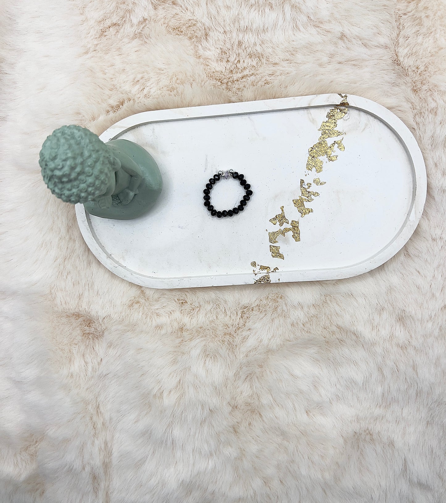 Edelsteinring Schwarzer Turmalin facettiert | 3,5 mm | Stern 925 Silber