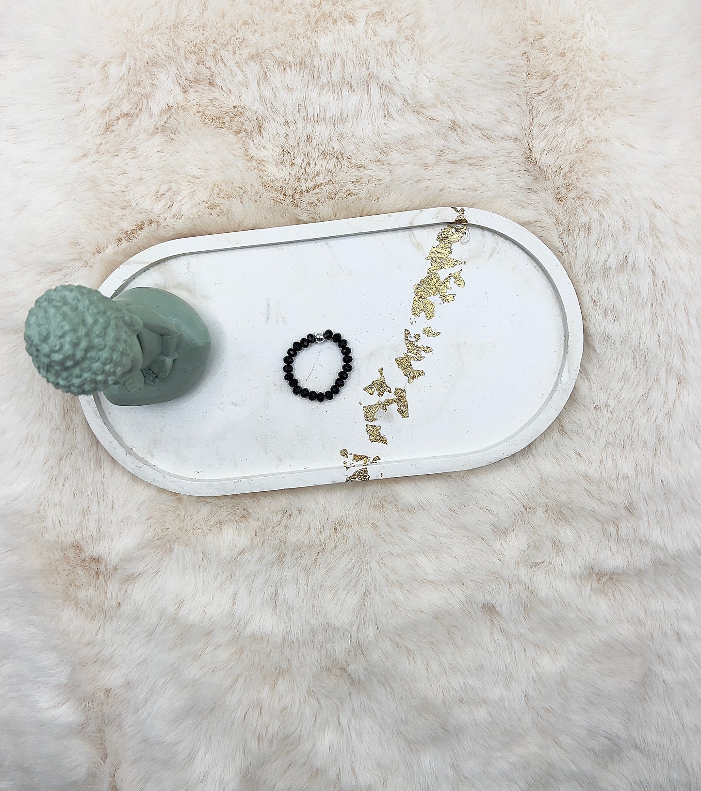 Edelsteinring Schwarzer Turmalin facettiert | 3,5 mm | 4mm Silberperle 925