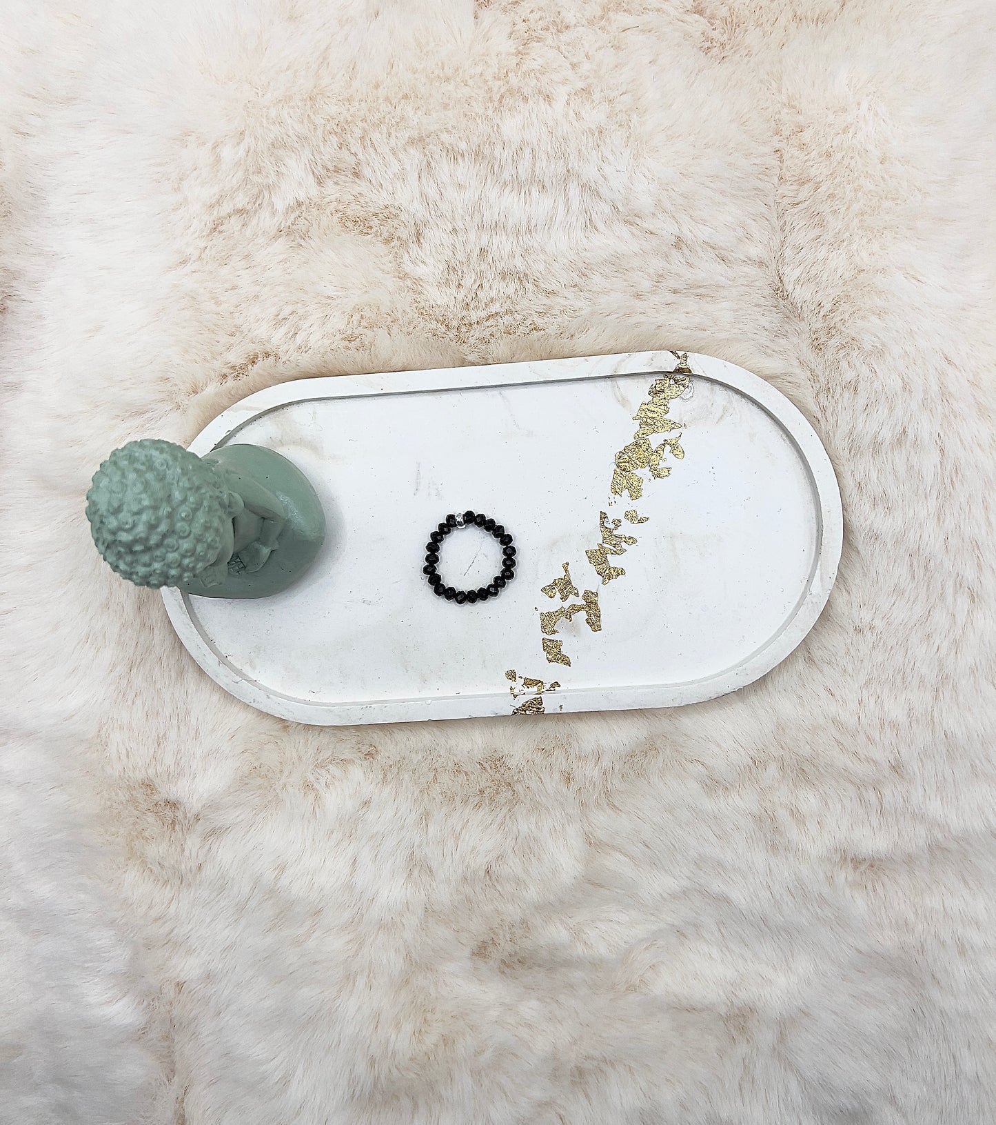 Edelsteinring Schwarzer Turmalin facettiert | 3,5 mm | flache Silberperle 925