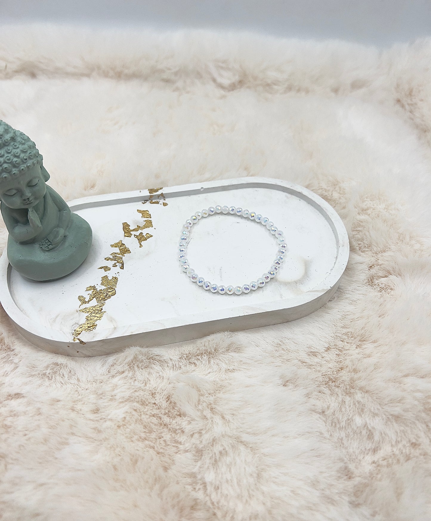 Armband Opalit facettiert | 4 mm | glasbasierter Schmuckstein