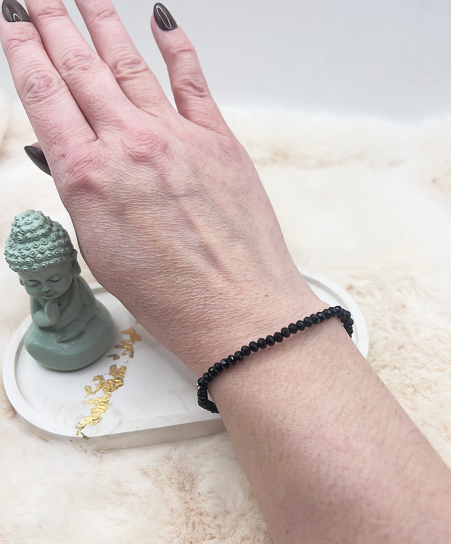 Edelsteinarmband Schwarzer Turmalin facettiert | 3,5 mm | Must-Have