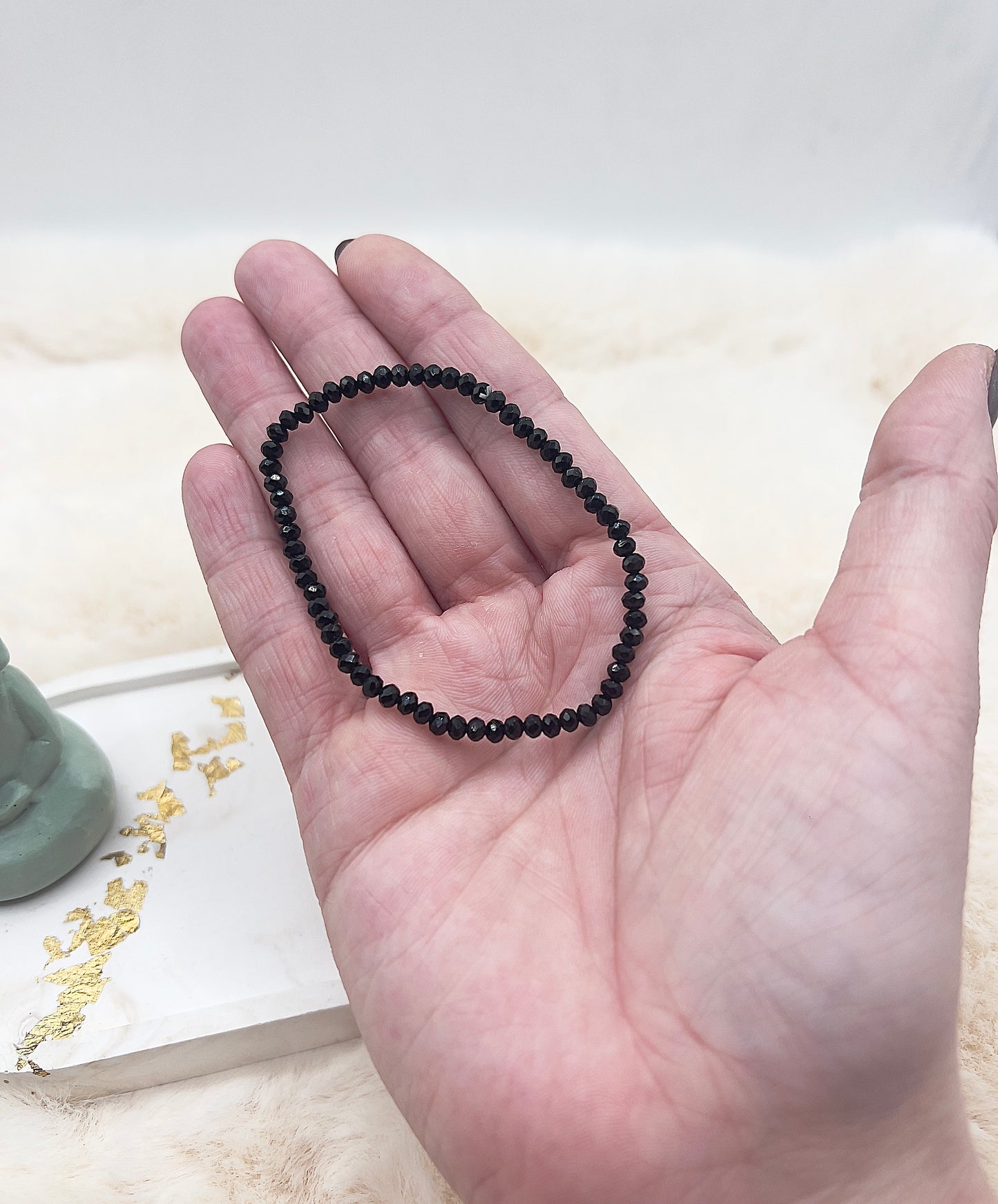 Edelsteinarmband Schwarzer Turmalin facettiert | 3,5 mm | Must-Have