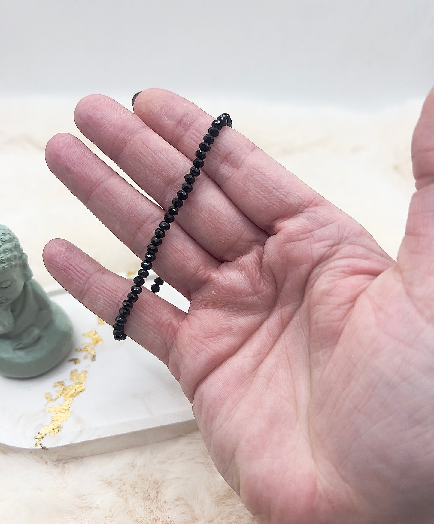 Edelsteinarmband Schwarzer Turmalin facettiert | 3,5 mm | Must-Have