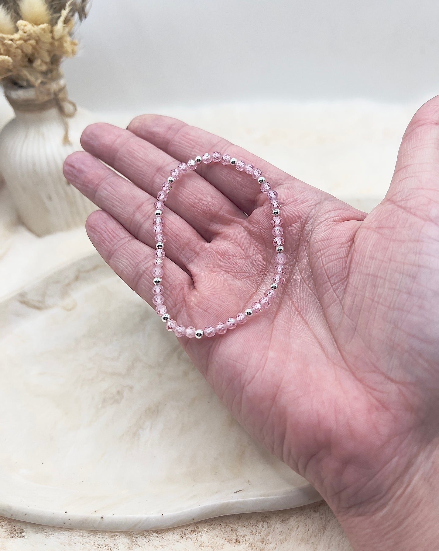 Zirkonia Armband „Pure Glow“ – Weiß, Lavendel & Rosé | 925 Silber (einzeln oder im Set)